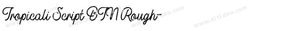 Tropicali Script BTN Rough字体转换